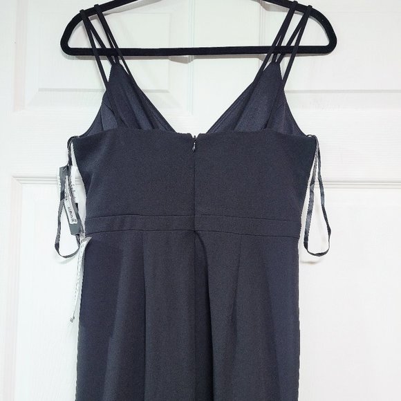 XSCAPE High-Low Ruffled V-Neck Flounce Dress Gown/ - Picture 9 of 11